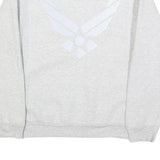 MEKE INC Mens Grey Sweatshirt Crew Neck S U.S. Air Force Logo Cotton Blend