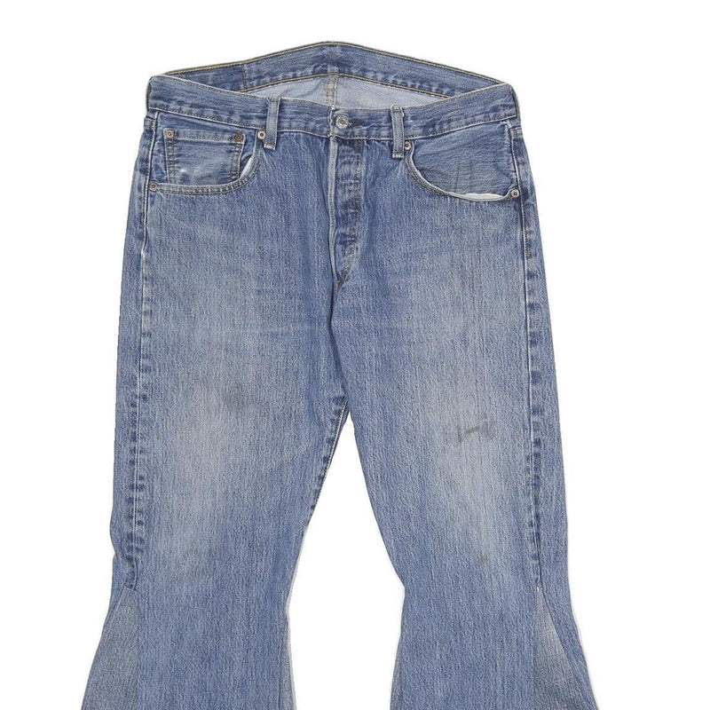 LEVI'S 501 Mens Jeans Blue Classic Flared Denim Medium W34 L30 Button Closure