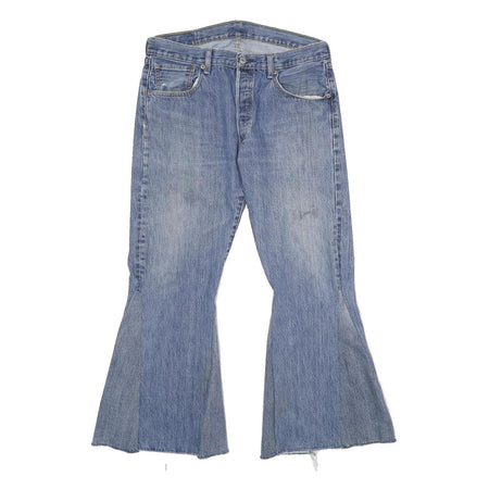 LEVI'S 501 Mens Jeans Blue Classic Flared Denim Medium W34 L30 Button Closure