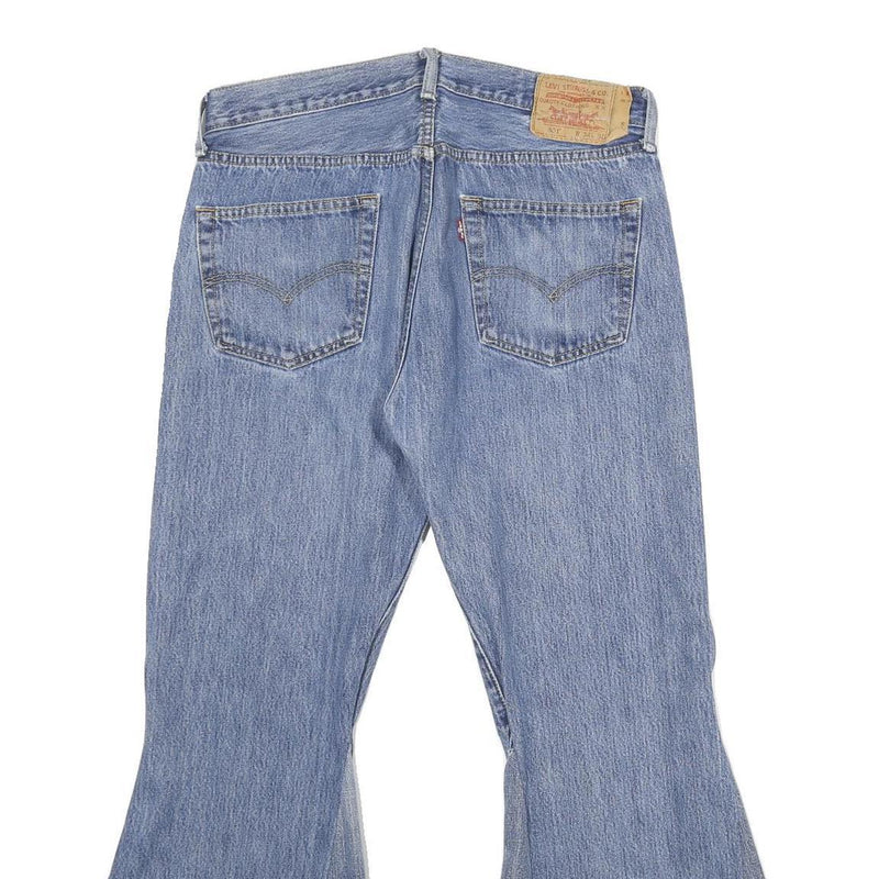 LEVI'S 501 Mens Jeans Blue Classic Flared Denim Medium W34 L30 Button Closure