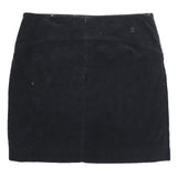 TOMMY HILFIGER Womens Black Mini Cotton Blend Skirt UK 10 Classic Pre Loved