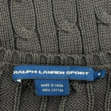Ralph Lauren Sport Cable Knit Sweater - Medium Brown Cotton