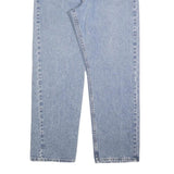 WRANGLER Mens Jeans Blue Relaxed Straight Denim Light W33 L32 Zip Closure