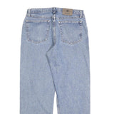 WRANGLER Mens Jeans Blue Relaxed Straight Denim Light W33 L32 Zip Closure