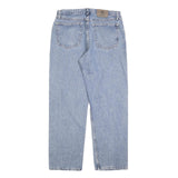 WRANGLER Mens Jeans Blue Relaxed Straight Denim Light W33 L32 Zip Closure