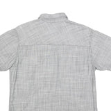 LEVI'S Mens Grey Checked Cotton Short Sleeve Shirt S Casual Button Pocket