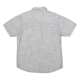 LEVI'S Mens Grey Checked Cotton Short Sleeve Shirt S Casual Button Pocket