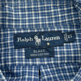 Blake Ralph Lauren Checked Shirt - XL Blue Cotton
