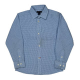 Age 7 Tommy Hilfiger Checked Shirt - Small Blue Cotton