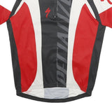 SPECIALISED Mens Black & Red Graphic T-Shirt M Short Sleeve 1/4 Zip Cycling