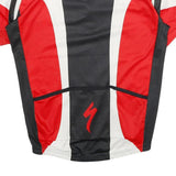SPECIALISED Mens Black & Red Graphic T-Shirt M Short Sleeve 1/4 Zip Cycling