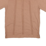 EL NORTENO Mens Brown Short Sleeve Shirt M Embroidered Front Casual