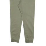 HOLLISTER Mens Cotton Blend Green Regular Drawstring Trousers W34 L28 Casual