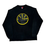 Golden State Warriors Majestic Nba Long Sleeve T-Shirt - XL Black Cotton
