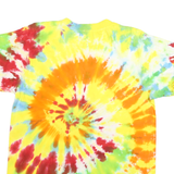 DANCING ROBIN Mens Yellow & Orange Tie Dye T-Shirt S Short Sleeve Crew Neck
