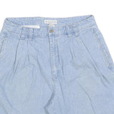 MERONA Womens Shorts Blue Denim Casual M W32 Cotton Blend Relaxed Fit