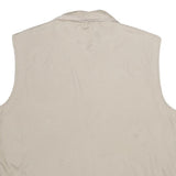 BOASI Mens Beige & Cream Reversible Synthetic Outdoor Jacket XL Zip Vest Plain