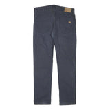 DICKIES Mens Regular Fit Navy Cotton Blend Straight Trousers W34 L31 Workwear
