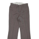 TREVIRA Womens Wool Blend Brown Regular Flared Trousers W24 L25 Stylish Comfort
