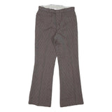 TREVIRA Womens Wool Blend Brown Regular Flared Trousers W24 L25 Stylish Comfort