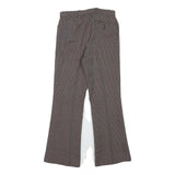 TREVIRA Womens Wool Blend Brown Regular Flared Trousers W24 L25 Stylish Comfort