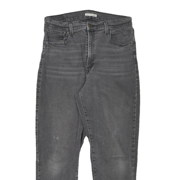 LEVI'S Womens Slim Grey Denim Slim Jeans W31 L27 Classic Fit Zip Closure