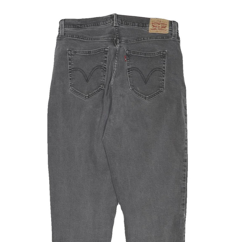 LEVI'S Womens Slim Grey Denim Slim Jeans W31 L27 Classic Fit Zip Closure