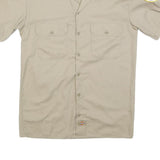DICKIES Mens Beige Work Shirt S Cotton Blend Short Sleeve Button