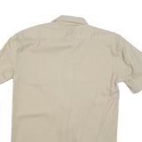 DICKIES Mens Beige Work Shirt S Cotton Blend Short Sleeve Button