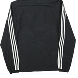 ADIDAS Mens Black White SCSA Badge Hooded Zip Jacket Polyester Blend Sportswear