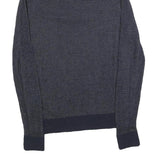 TOMMY HILFIGER Mens Navy Patterned Pullover Crew Neck Basic Knit Jumper L