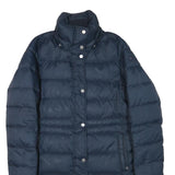 TOMMY HILFIGER Mens Navy Blue Puffer Jacket M Polyester Blend Quilted Zip Up