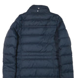 TOMMY HILFIGER Mens Navy Blue Puffer Jacket M Polyester Blend Quilted Zip Up