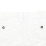 ARIZONA JEAN COMPANY Womens White Mini Cotton Blend Straight Skirt M Casual