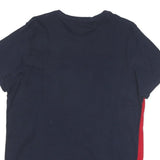 TOMMY HILFIGER Mens Navy & Red Graphic T-Shirt M Short Sleeve Crew Neck Logo