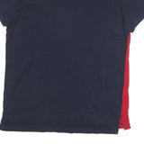 TOMMY HILFIGER Mens Navy & Red Graphic T-Shirt M Short Sleeve Crew Neck Logo