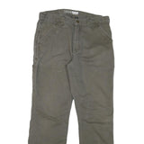CARHARTT Mens Cotton Blend Grey Relaxed Straight Trousers W34 L32 Workwear