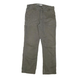 CARHARTT Mens Cotton Blend Grey Relaxed Straight Trousers W34 L32 Workwear