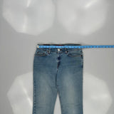 Levis Boot Cut Jeans - 28W US 2 Light Wash Cotton Blend