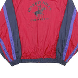 BEVERLY HILLS POLO CLUB Mens Red & Navy Nylon Track Jacket XL