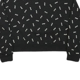 FILA Womens Black Crew Neck 2XL Cotton Blend Sweatshirt Logo Print