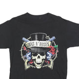 Womens Black Guns N Roses Graphic T-Shirt M Short Sleeve Crew Neck Rock Band