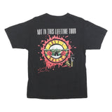 Womens Black Guns N Roses Graphic T-Shirt M Short Sleeve Crew Neck Rock Band