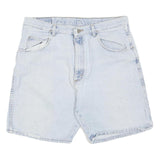 WRANGLER Mens Denim Shorts Light Blue Classic L W34 Casual Cotton Blend