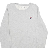 FILA Mens Grey Crew Neck M Sweatshirt Cotton Blend Pullover Lightweight