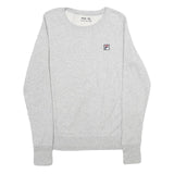 FILA Mens Grey Crew Neck M Sweatshirt Cotton Blend Pullover Lightweight