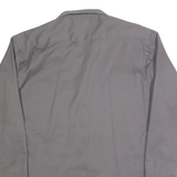 DICKIES Mens Grey Workwear Shirt M Cotton Blend Button-Up Pockets