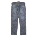 LEVI'S Mens Blue Regular Fit Straight Denim W33 L30 Zip Fly Jeans Casual Wear