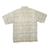 ARIZONA JEAN COMPANY Mens Beige Pattern Cotton Shirt S Casual Short Sleeve