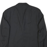 CERRUTI Mens Black Wool Classic Jacket L Woven Button Formal Blazer